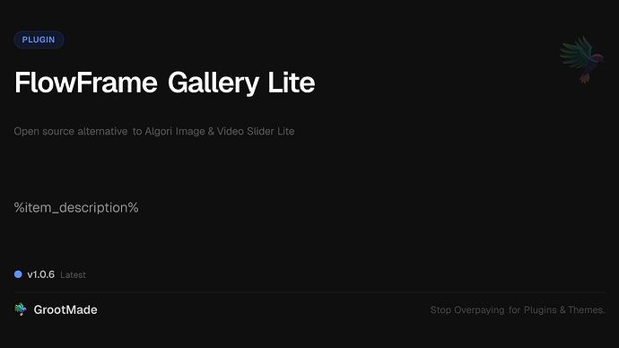 FlowFrame Gallery Lite