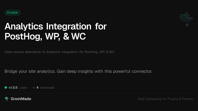 Analytics Integration for PostHog, WP, & WC