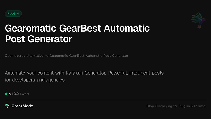 Gearomatic GearBest Automatic Post Generator