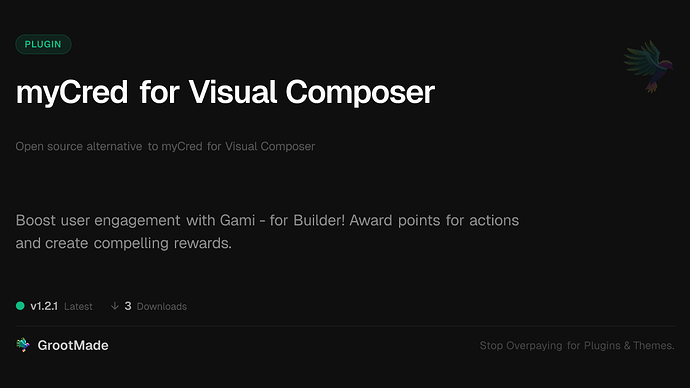 myCred for Visual Composer