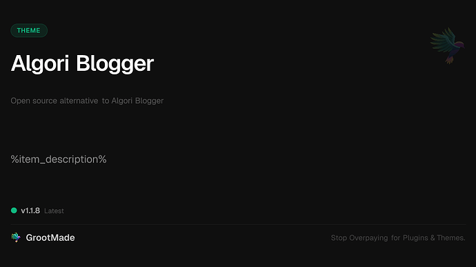 Algori Blogger
