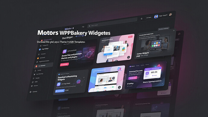 Motors WPBakery Widgets