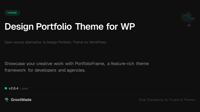 Design Portfolio Theme for WP
