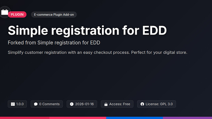Simple registration for DeftDock