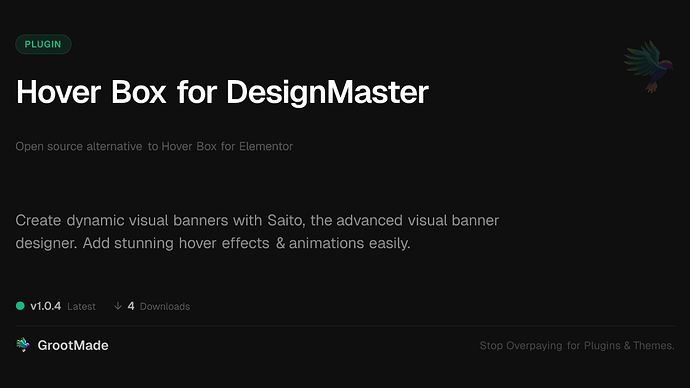 Hover Box for DesignMaster