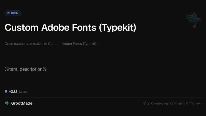 Custom Adobe Fonts (Typekit)
