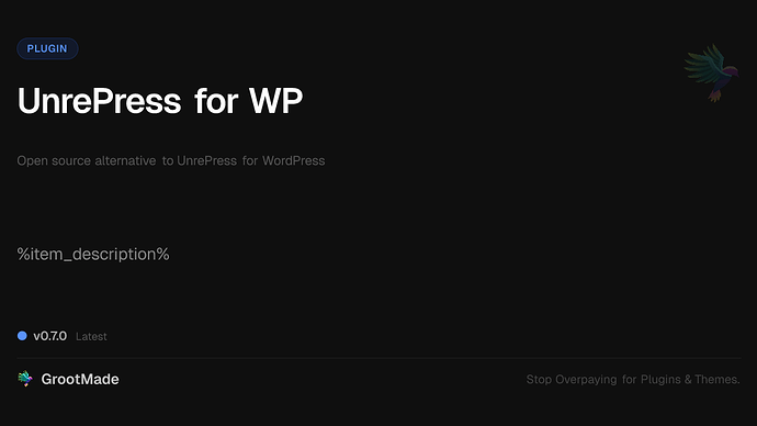 UnrePress for WP