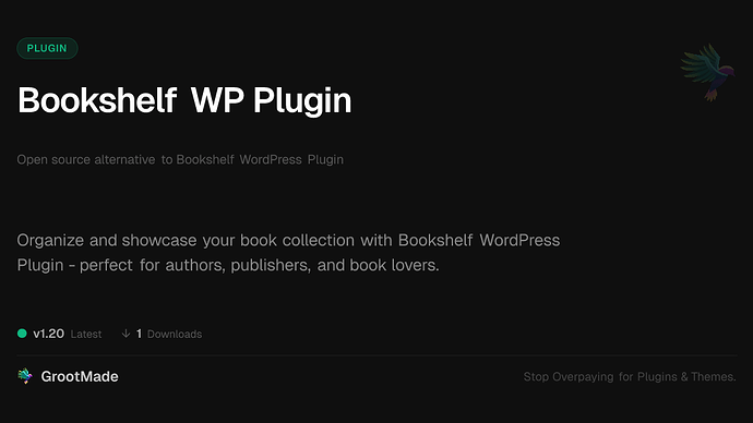 Bookshelf WP Plugin