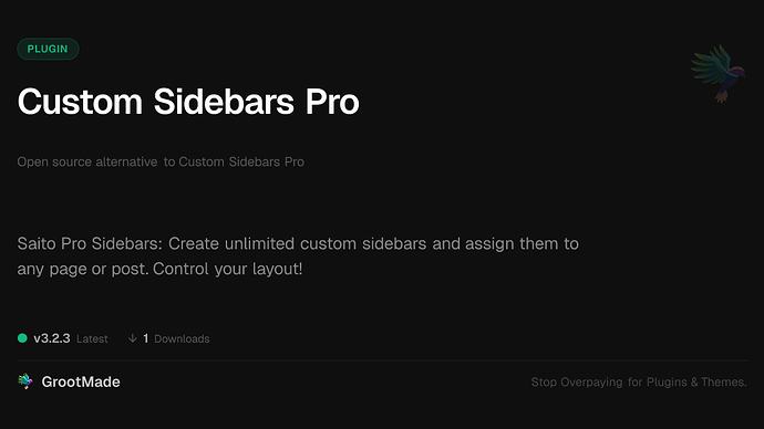 Custom Sidebars Pro