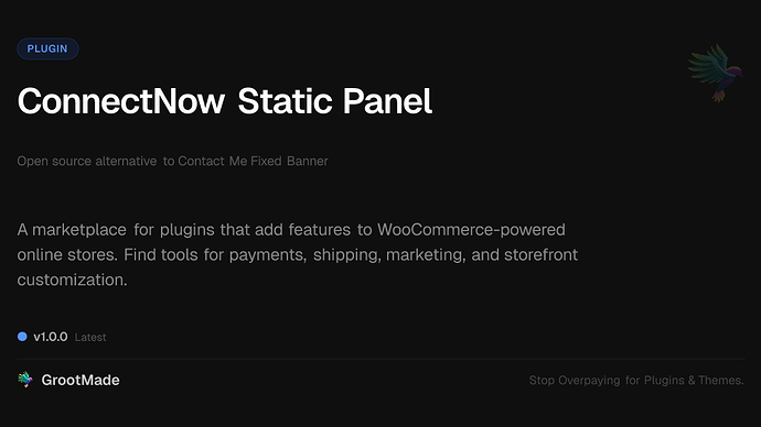 ConnectNow Static Panel