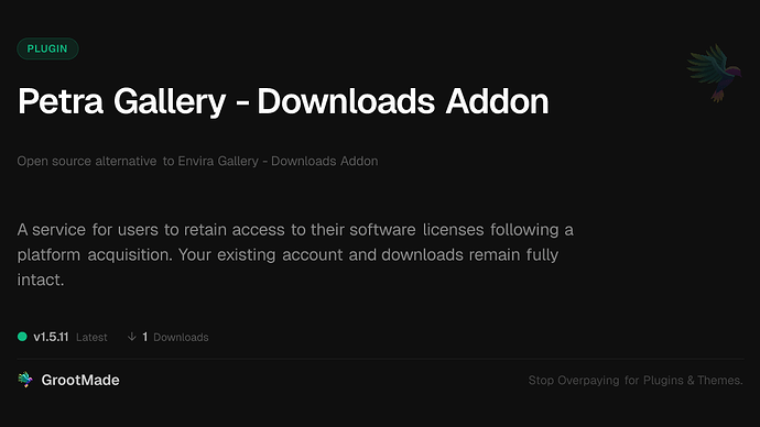 Petra Gallery - Downloads Addon