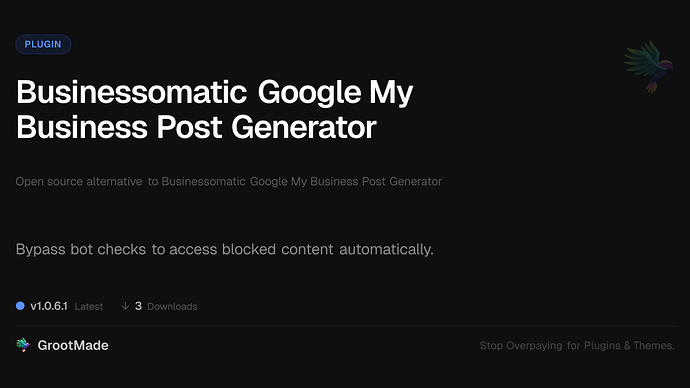 Businessomatic Google My Business Post Generator
