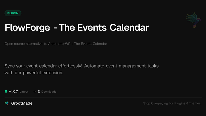 FlowForge - The Events Calendar