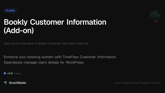 Bookly Customer Information (Add-on)