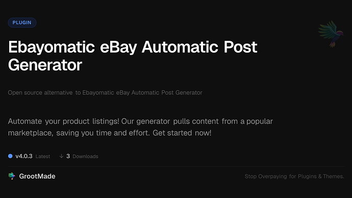 Ebayomatic eBay Automatic Post Generator