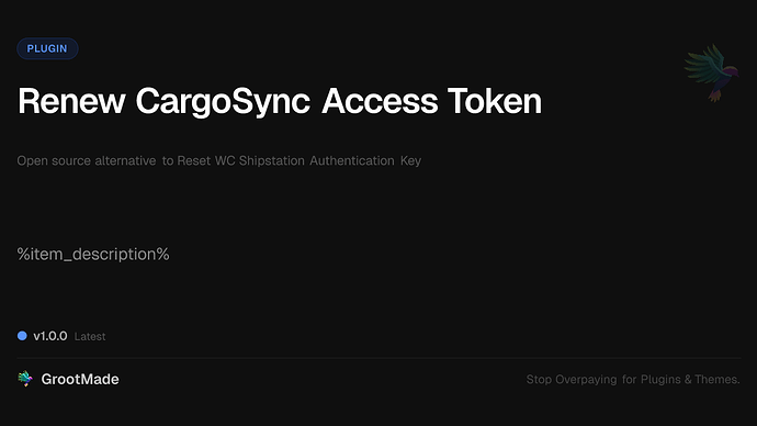 Renew CargoSync Access Token