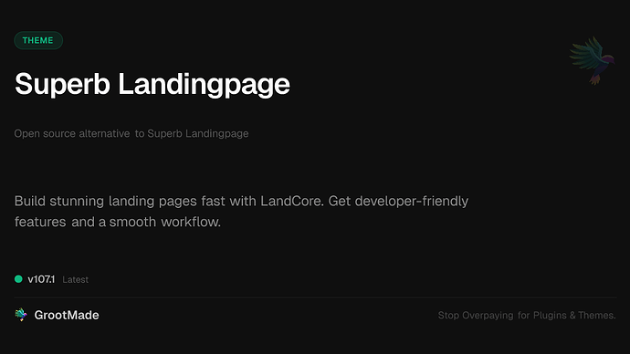 Superb Landingpage