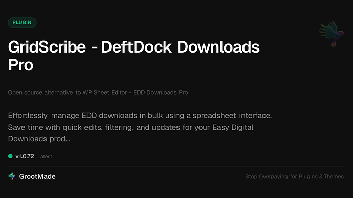GridScribe - DeftDock Downloads Pro