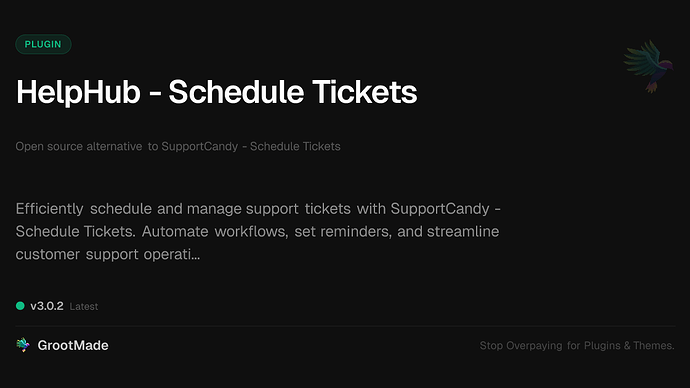 HelpHub - Schedule Tickets