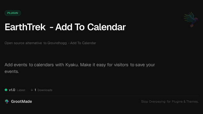 EarthTrek - Add To Calendar