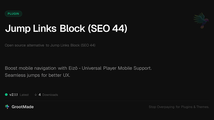 Jump Links Block (SEO 44)