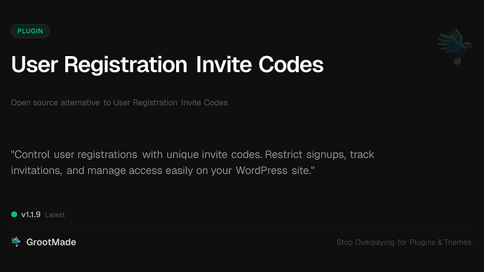 User Registration Invite Codes