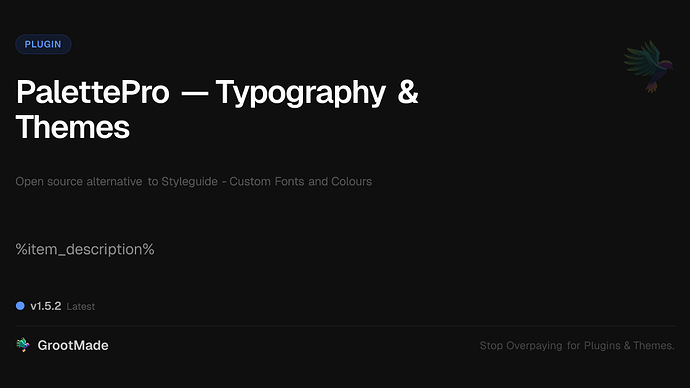 PalettePro — Typography & Themes