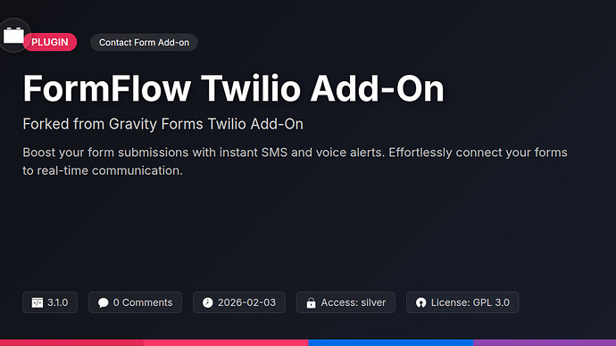 Damien Forms Twilio Add-On