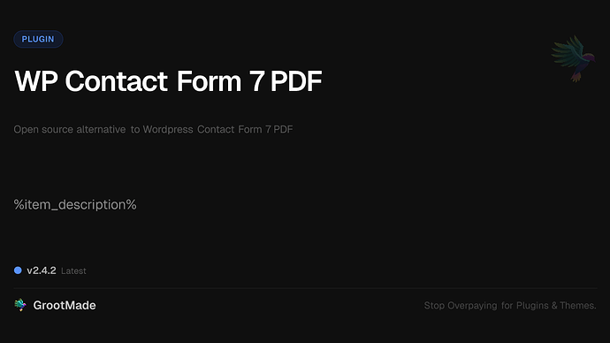 WP Contact Form 7 PDF