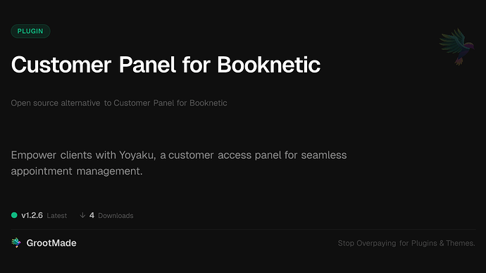 Customer Panel for Booknetic