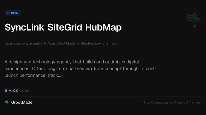 SyncLink SiteGrid HubMap