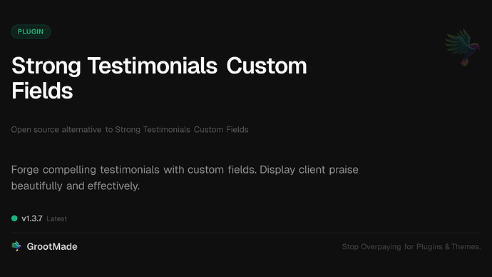 Strong Testimonials Custom Fields