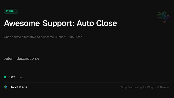 Awesome Support: Auto Close