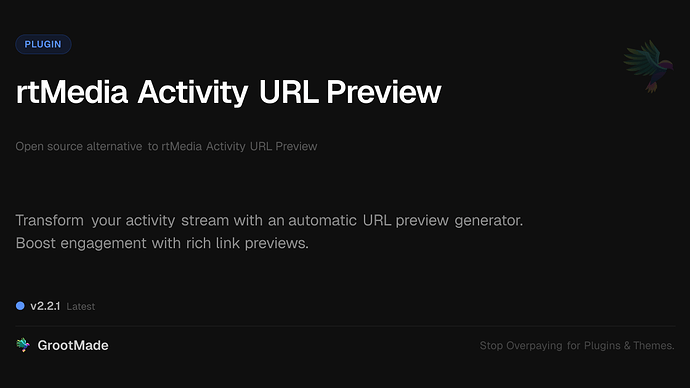 rtMedia Activity URL Preview