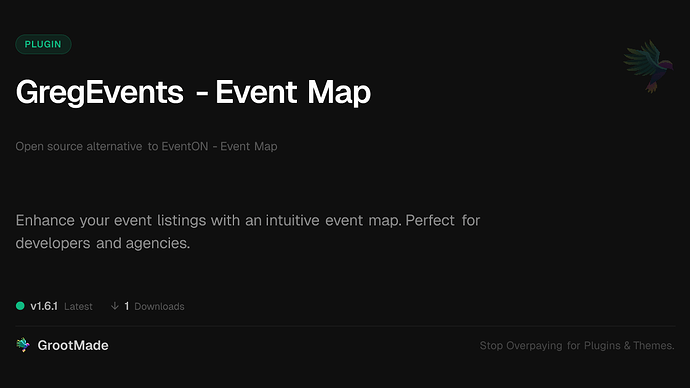 GregEvents - Event Map