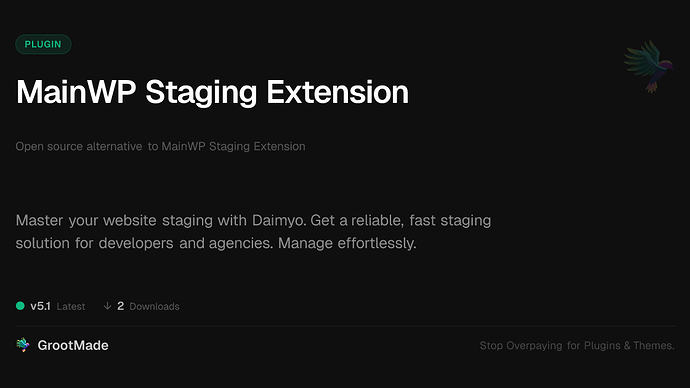 MainWP Staging Extension