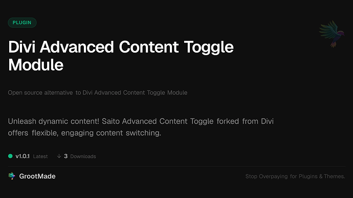 Divi Advanced Content Toggle Module