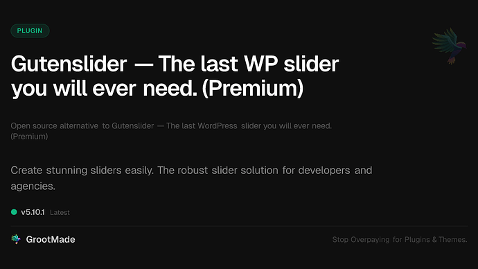 Gutenslider — The last WP slider you will ever need. (Premium)