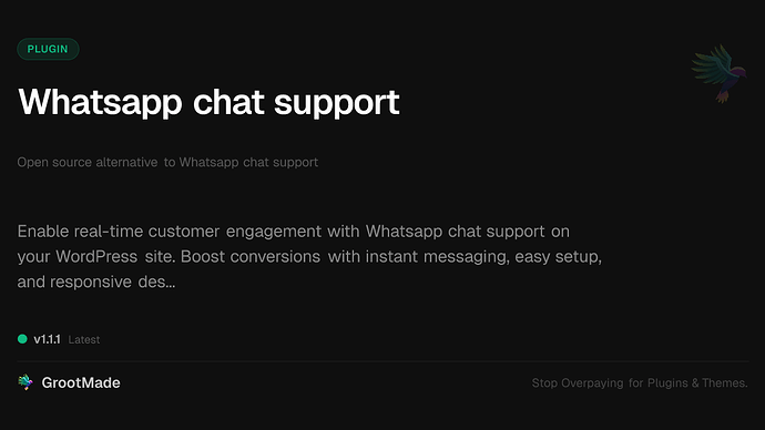 Whatsapp chat support