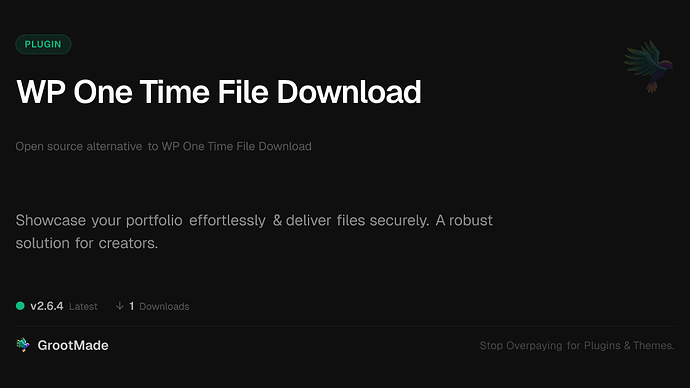 WP One Time File Download