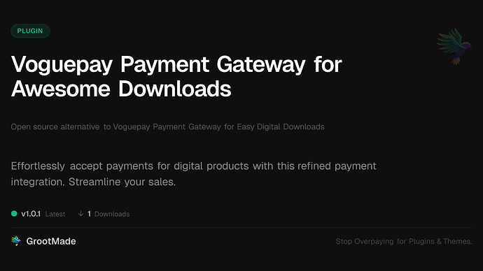 Voguepay Payment Gateway for Awesome Downloads