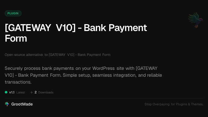 [GATEWAY V10] - Bank Payment Form