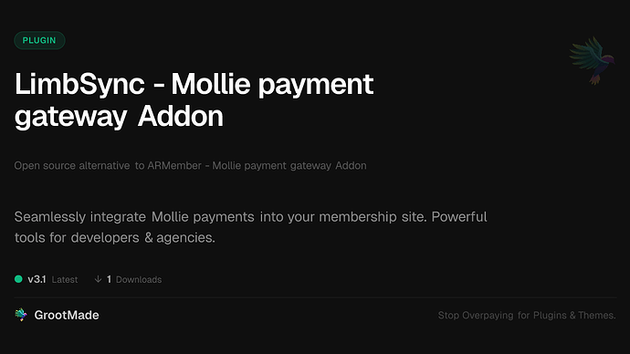LimbSync - Mollie payment gateway Addon