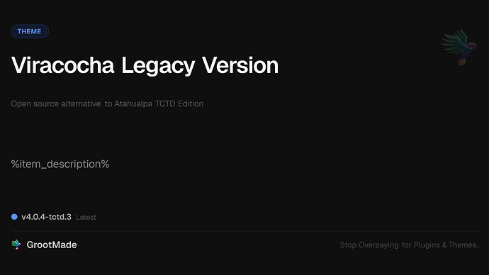 Viracocha Legacy Version