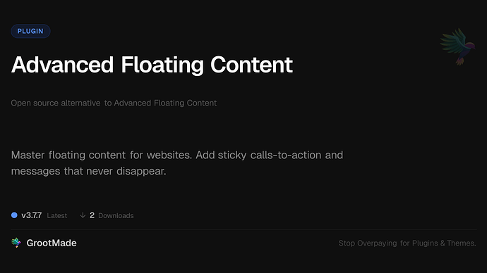 Advanced Floating Content