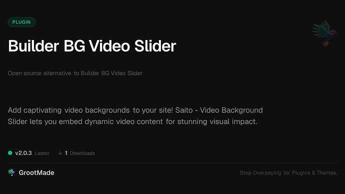 Builder BG Video Slider