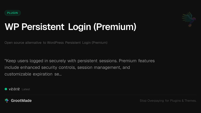 WP Persistent Login (Premium)