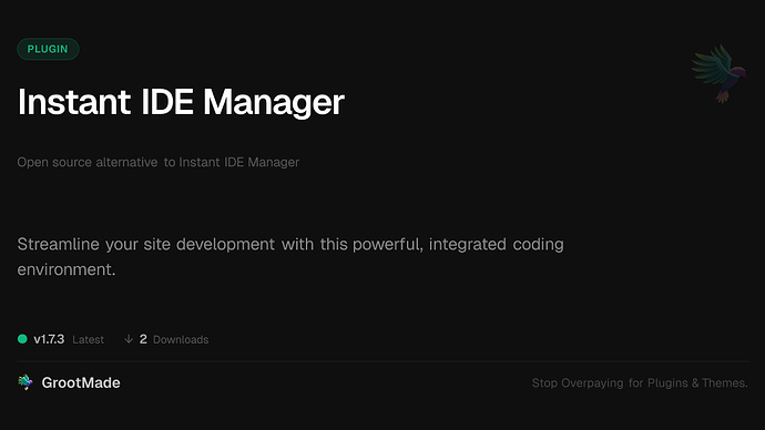Instant IDE Manager
