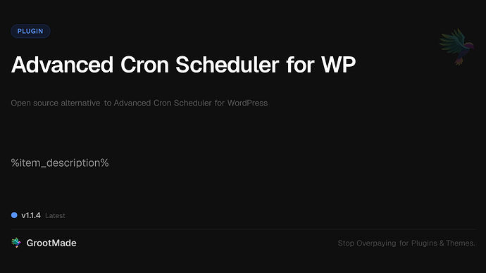 Advanced Cron Scheduler for WP
