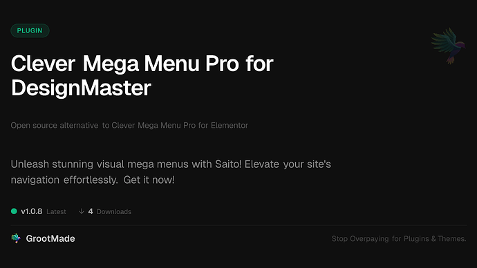 Clever Mega Menu Pro for DesignMaster
